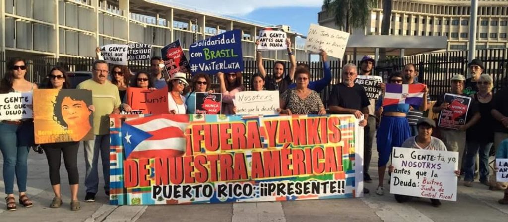 Puerto Rico: Manifestación de la sociedad en contra de la Junta Control Fiscal Federal de EE.UU
